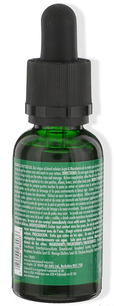 Clubman Pinaud Beard and Tatoo Oil, 1 oz
