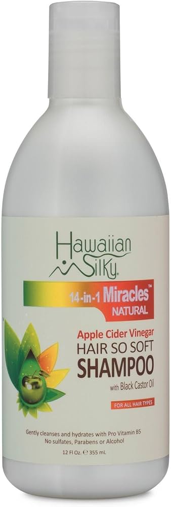 Hawaiian Silky- 14-in-1 Miracles Natural Apple Cider Vinegar Shampoo 12 oz
