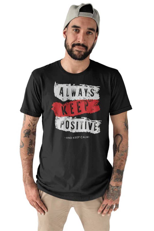 TSHIRT ALWAYS KEEP POSITIVE: SMALL