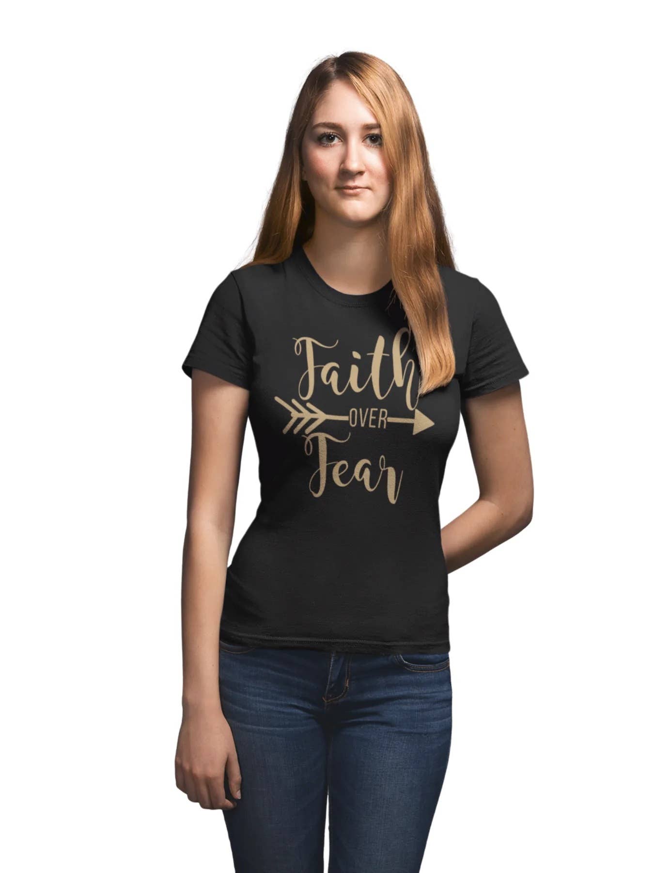 TSHIRT FAITH OVER FEAR BLACK