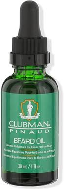 Clubman Pinaud Beard Oil, Balanced Moisture for Facial Hair and Skin, 1 oz