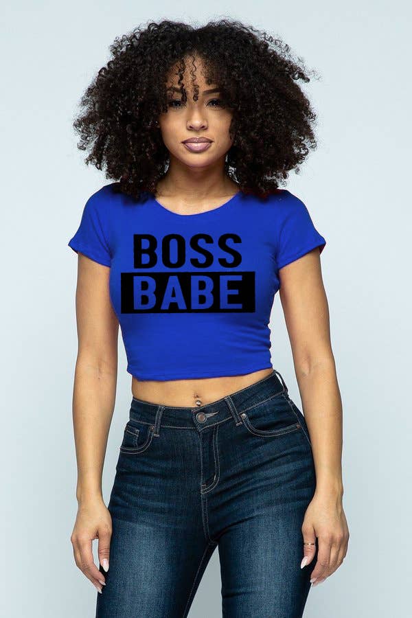 Boss Babe Graphic Crop Top Tee