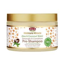 African Pride Moisture Miracle Pre Shampoo Aloe Coconut and Water 12 Oz.
