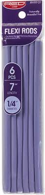 RED FLEXI RODS 7"" 1/4"" 6PCS PACK LAVENDE